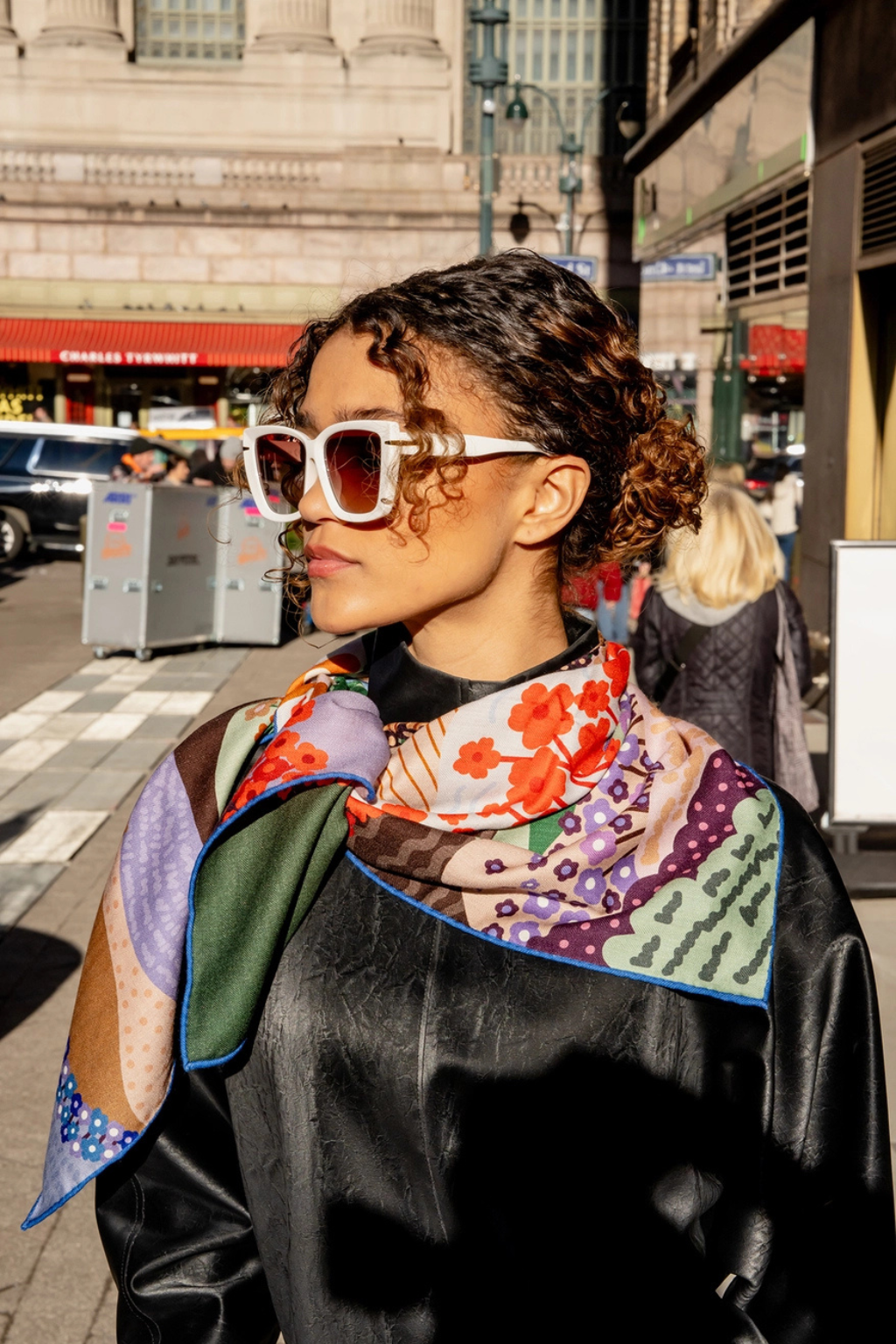 Double Sided Wool Silk Scarf