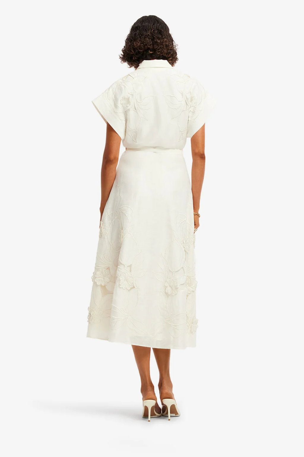 Aubrey Applique Midi Shirt Dress