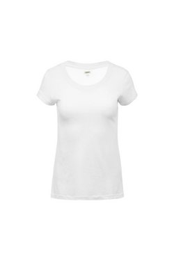 Cory Scoop Neck Tee White