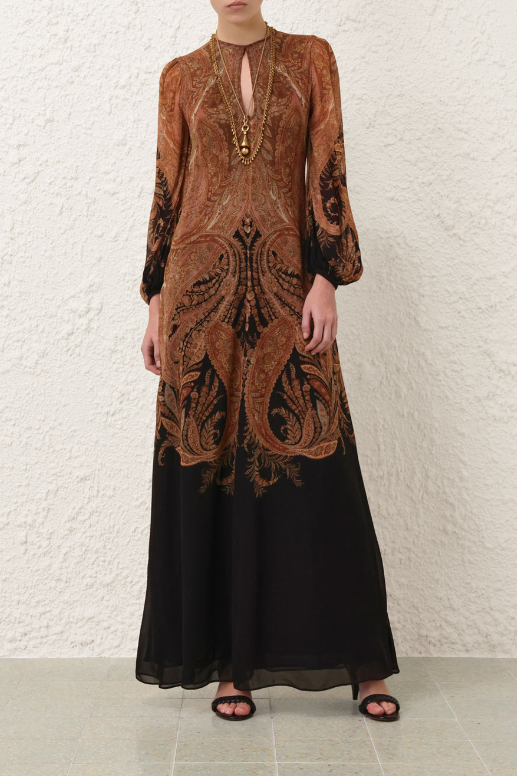 Hypnotic Caped Maxi Dress