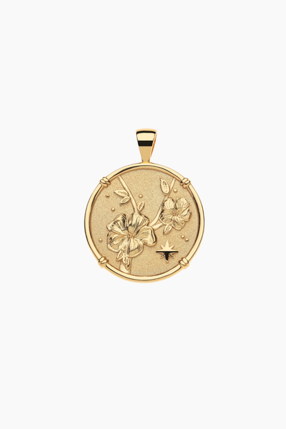 JOY Camellias JW Original Coin Pendant Necklace