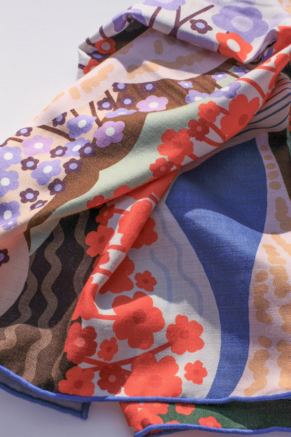 Double Sided Wool Silk Scarf