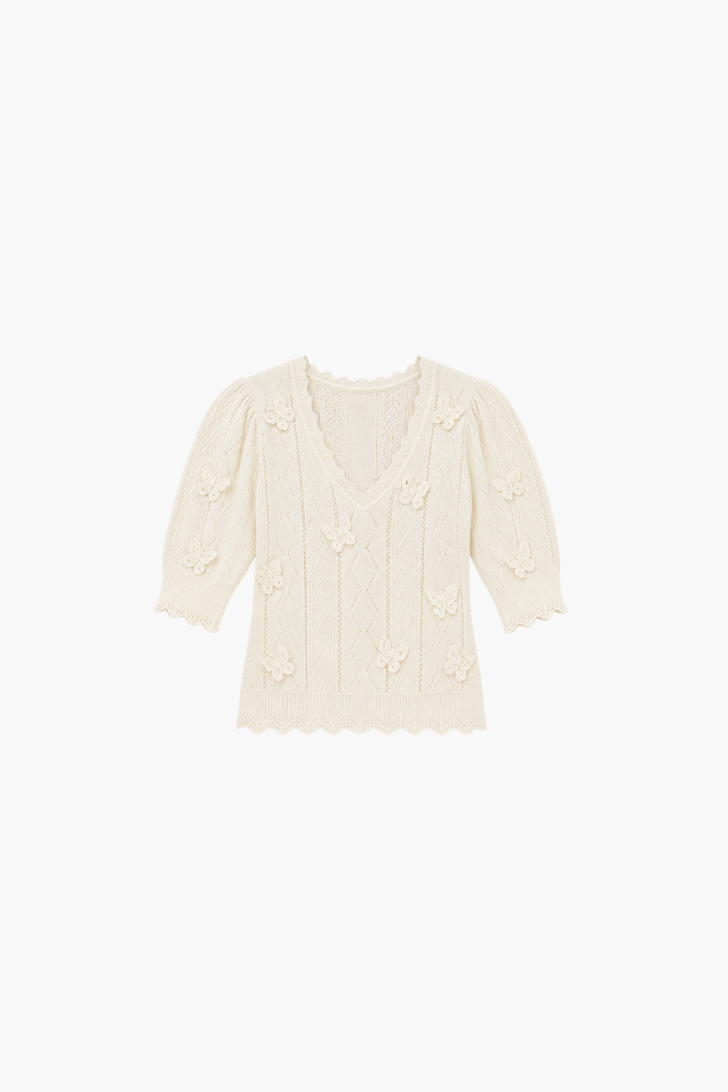 Richelieu Butterflies Knit Top