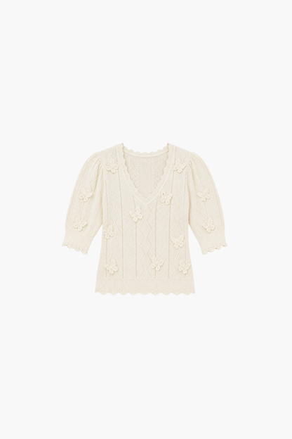 Richelieu Butterflies Knit Top