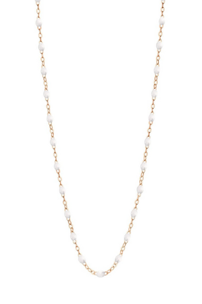 Classic Gigi Rose Gold 16.5" Necklace - White