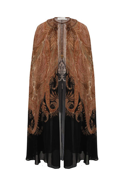 Hypnotic Caped Maxi Dress