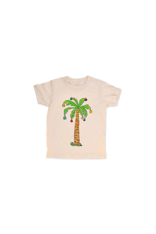 Holiday Palm - Natural Organic Kids Tee