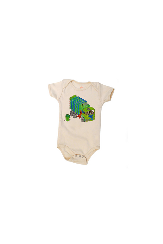 Trash Truck - Organic Baby Onesie