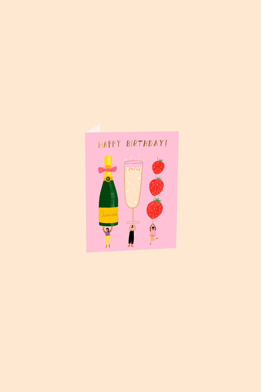 Champagne Wishes Birthday Card
