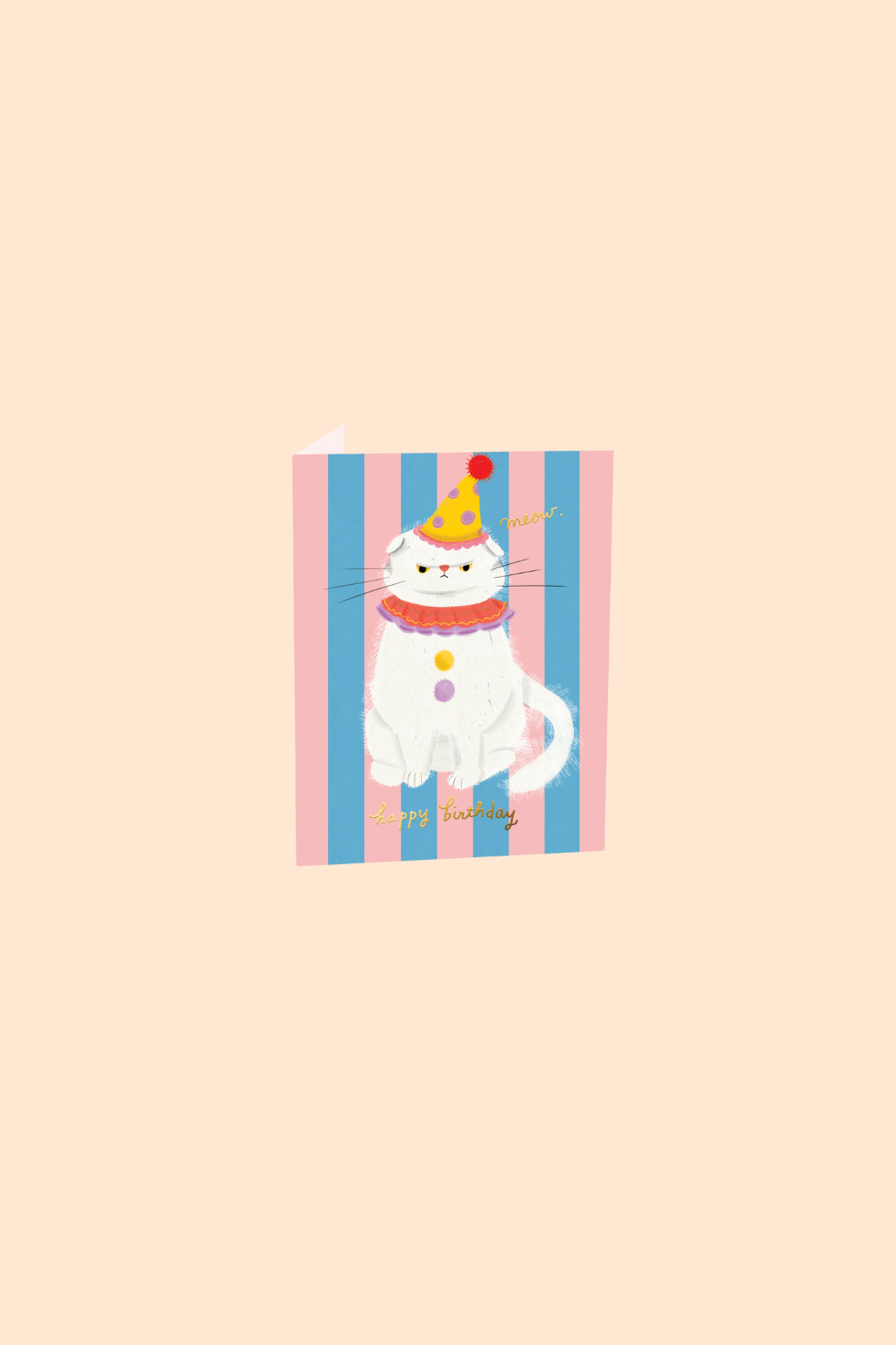 Clowny Cat Birthday Card