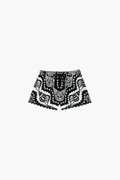 Embroidered Mini Short