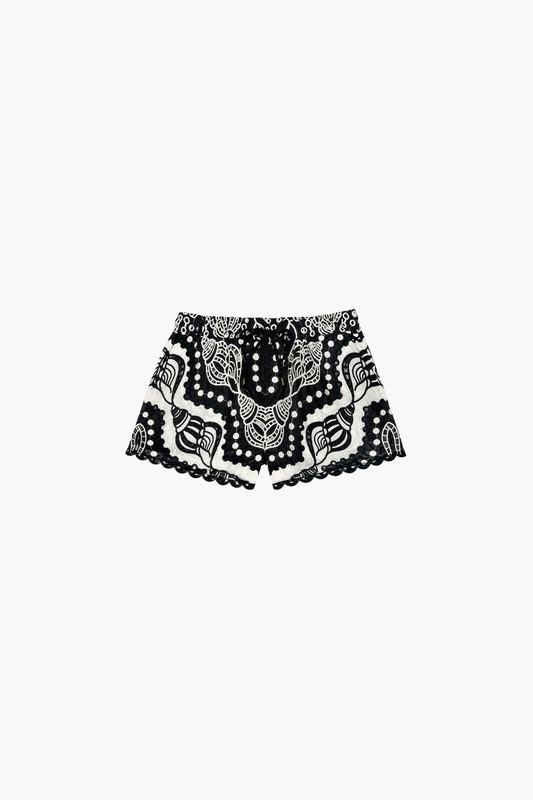 Embroidered Mini Short