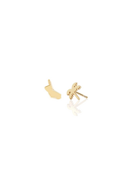 California and Palm Tree Stud Earrings