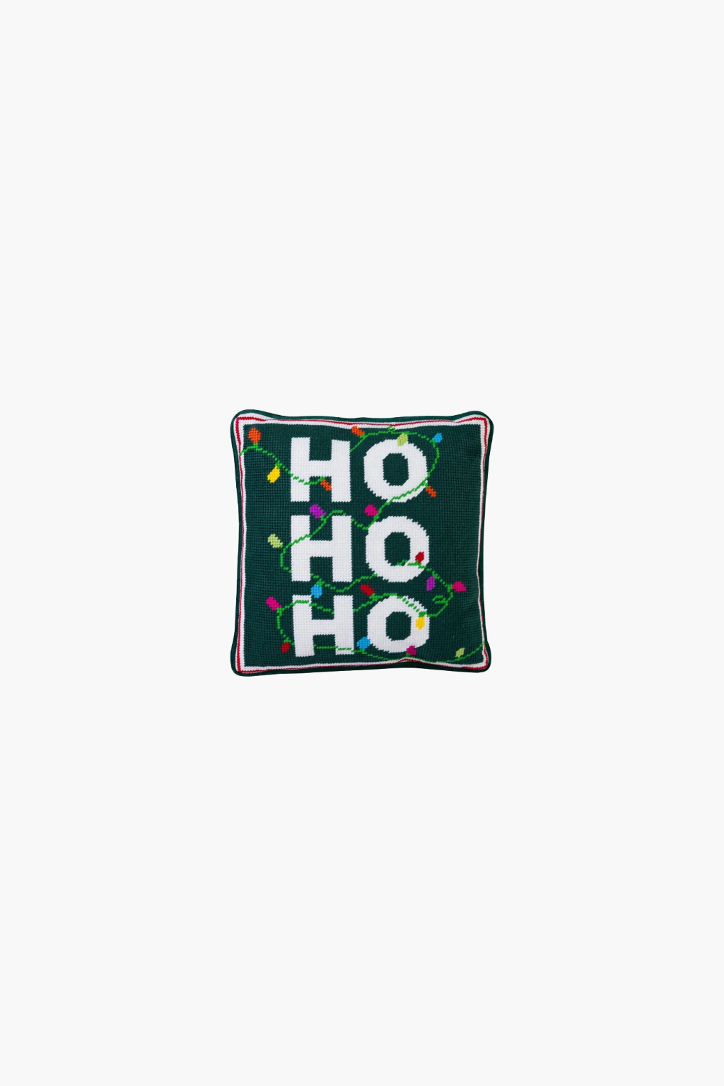 Ho Ho Ho Needlepoint Pillow