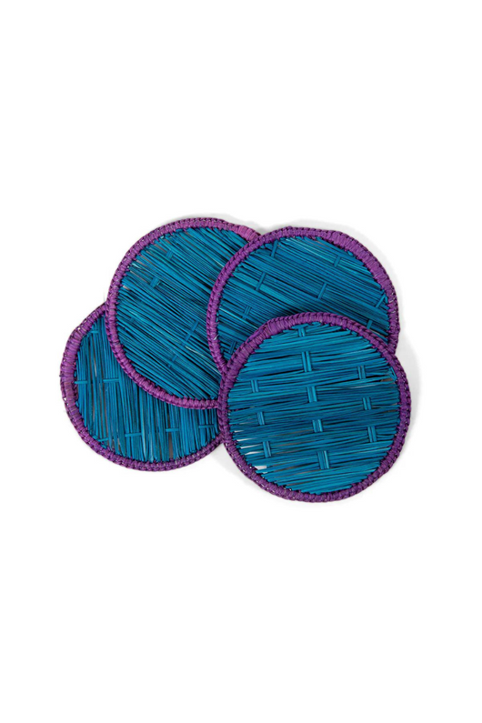 Raffia Coaster Set