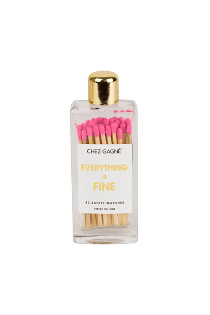 Everything is Fine Glass Bottle Matches
