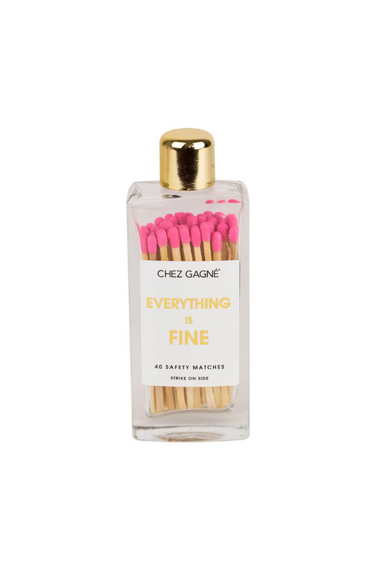 Everything is Fine Glass Bottle Matches
