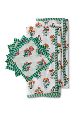 Mistletoe Coaster and Tea Towel Set